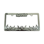 superstar gold flames license plate frame