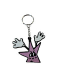 superstar guy pink keychain