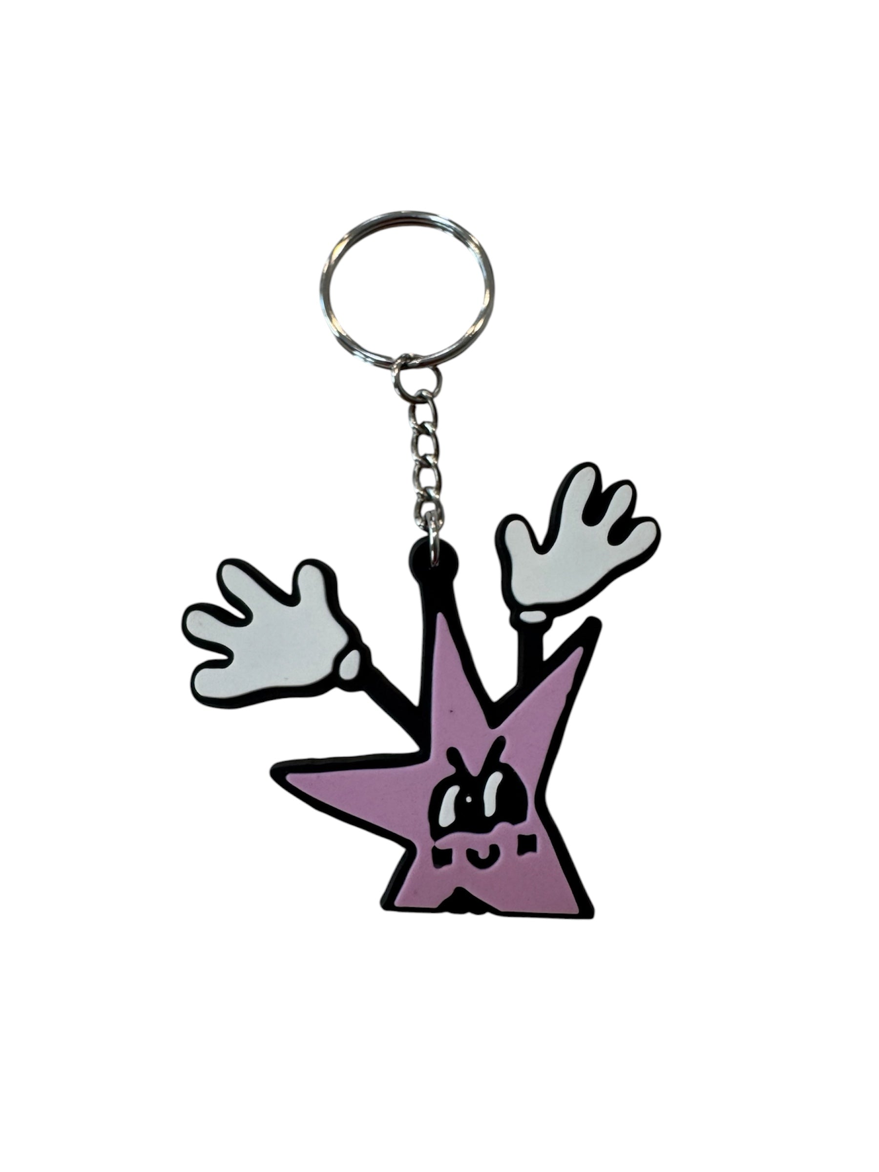 superstar guy pink keychain