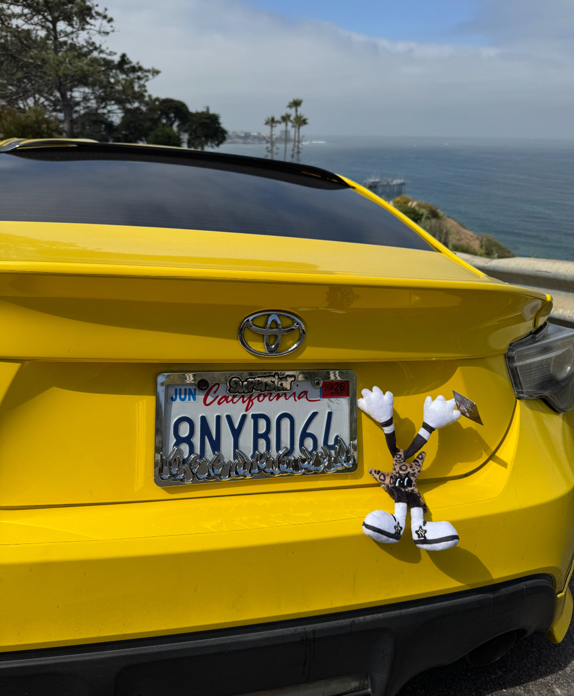 superstar chrome flames license plate frame
