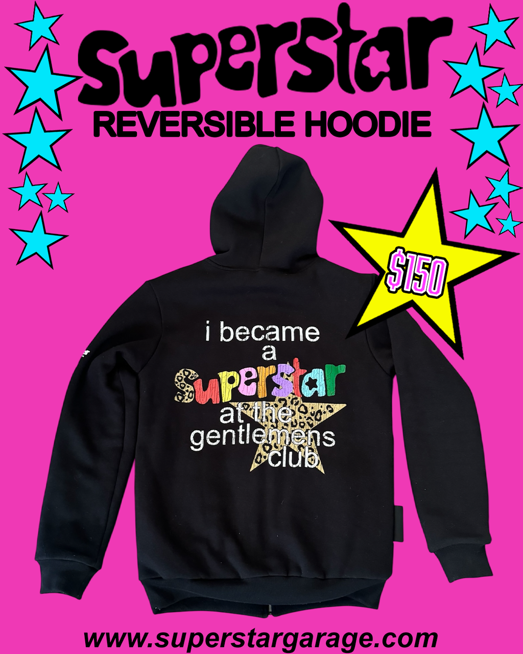 superstar reversible zip hoodie