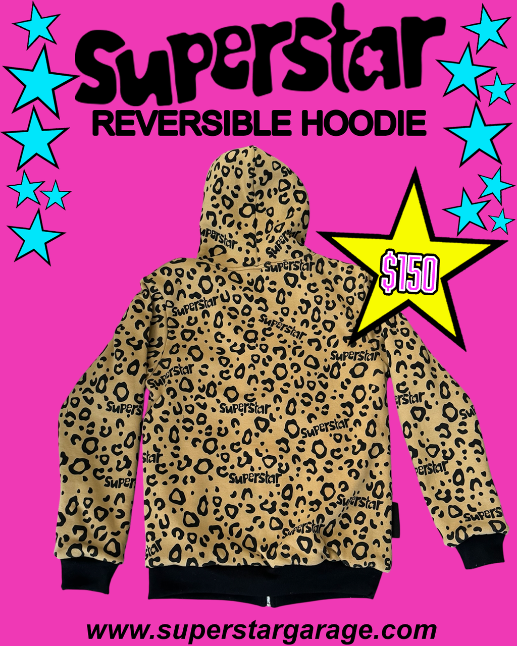 superstar reversible zip hoodie