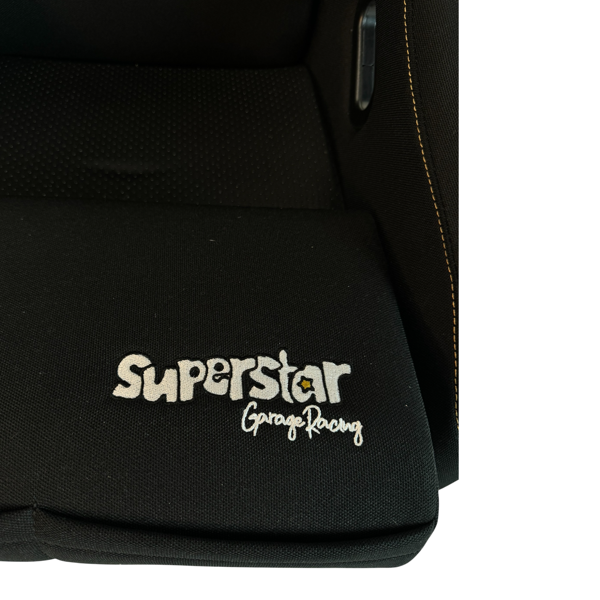 black/gold superstar bucket seat