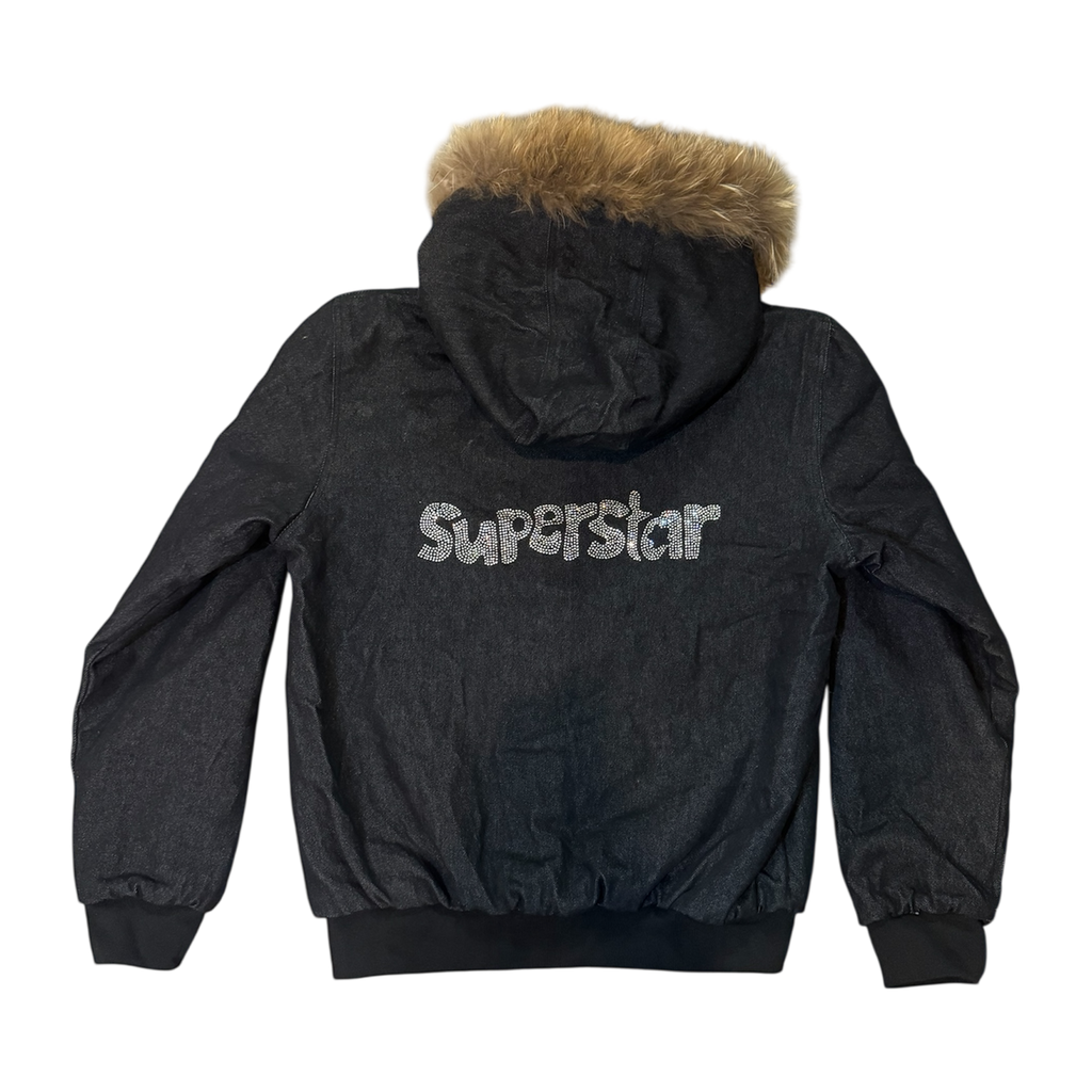 superstar fur denim jacket