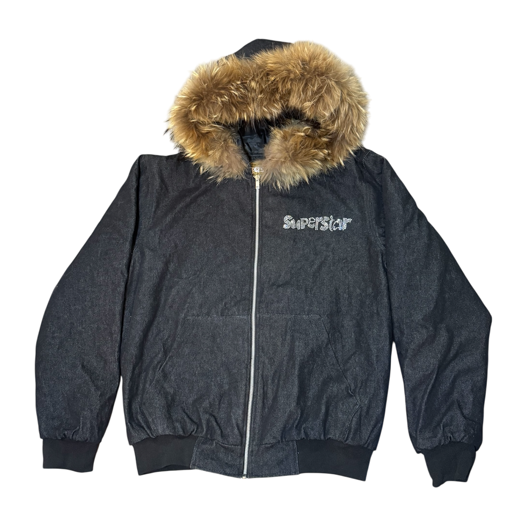 superstar fur denim jacket