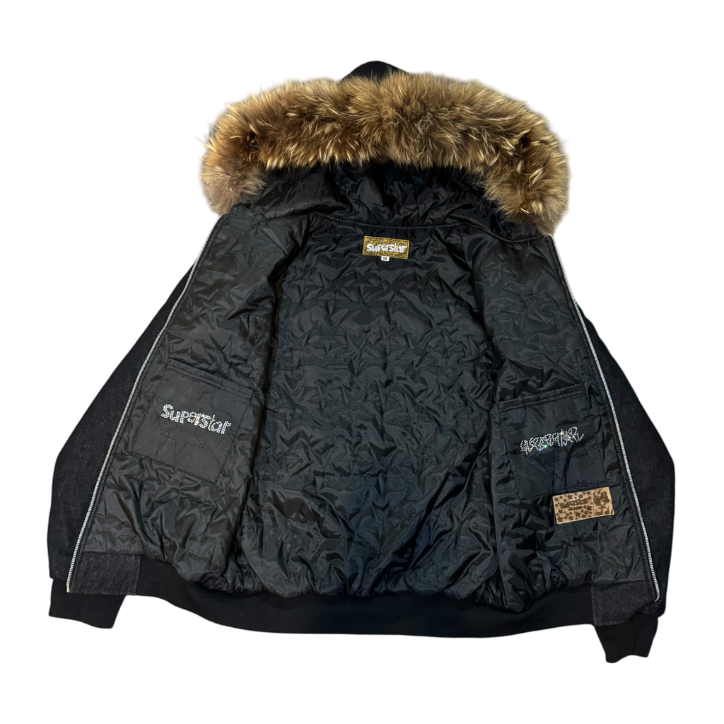 superstar fur denim jacket