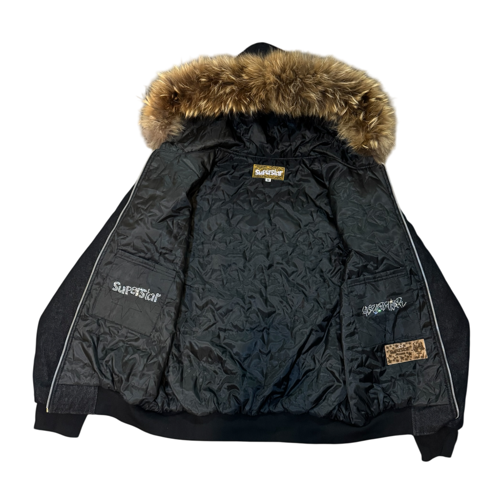 superstar fur denim jacket