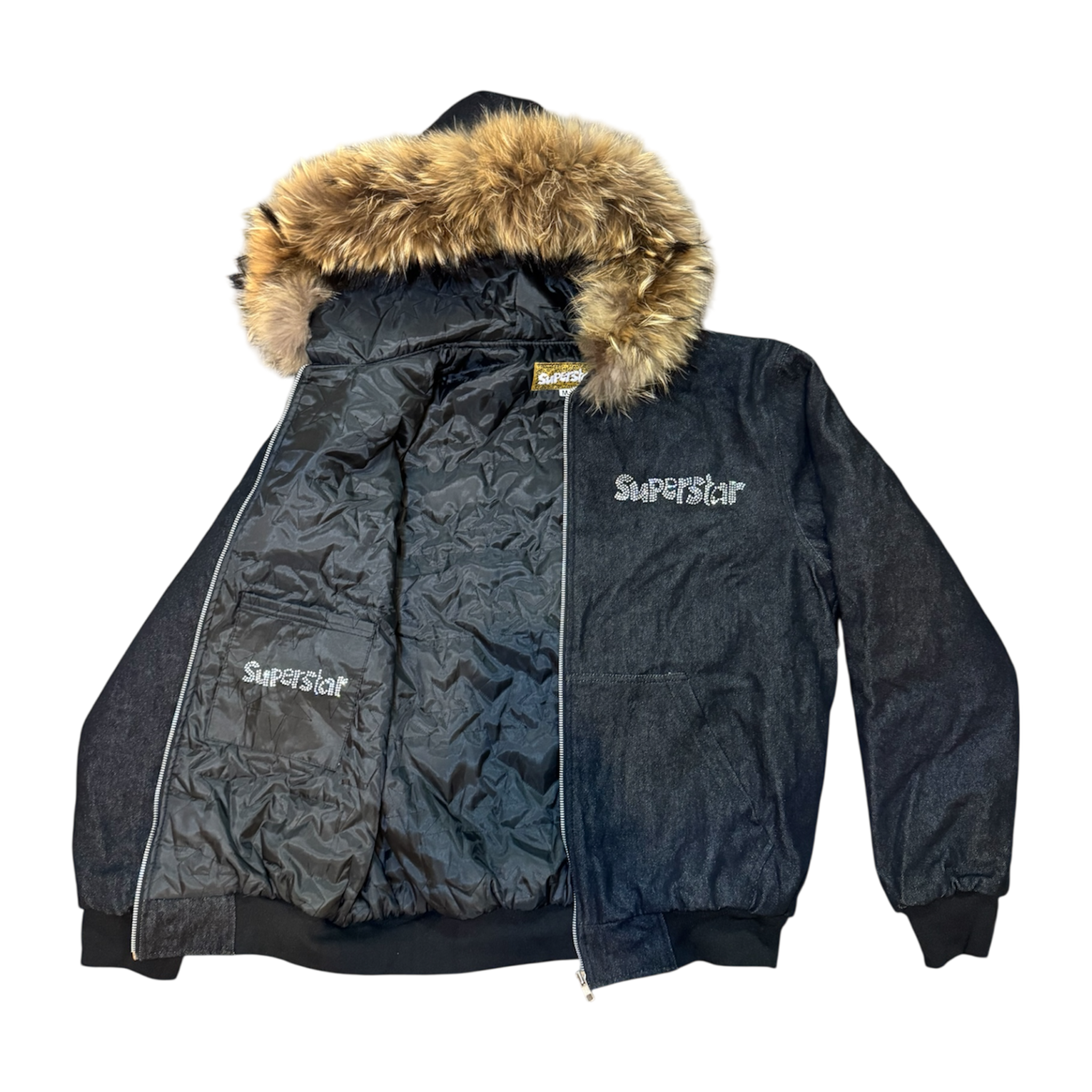 superstar fur denim jacket