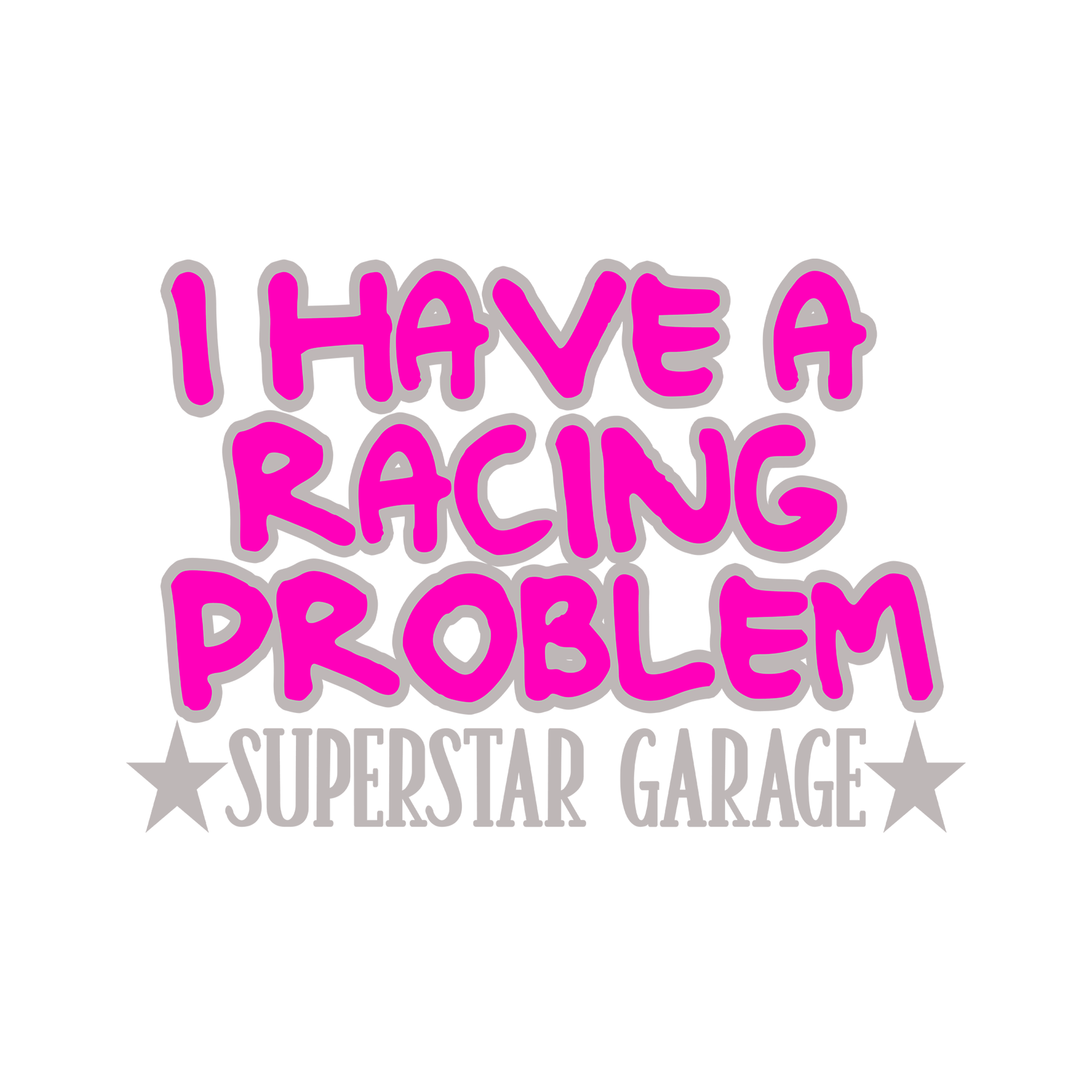 i have a racing problem sticker