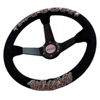 black/pink superstar steering wheel