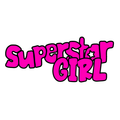 superstar girl banner pink