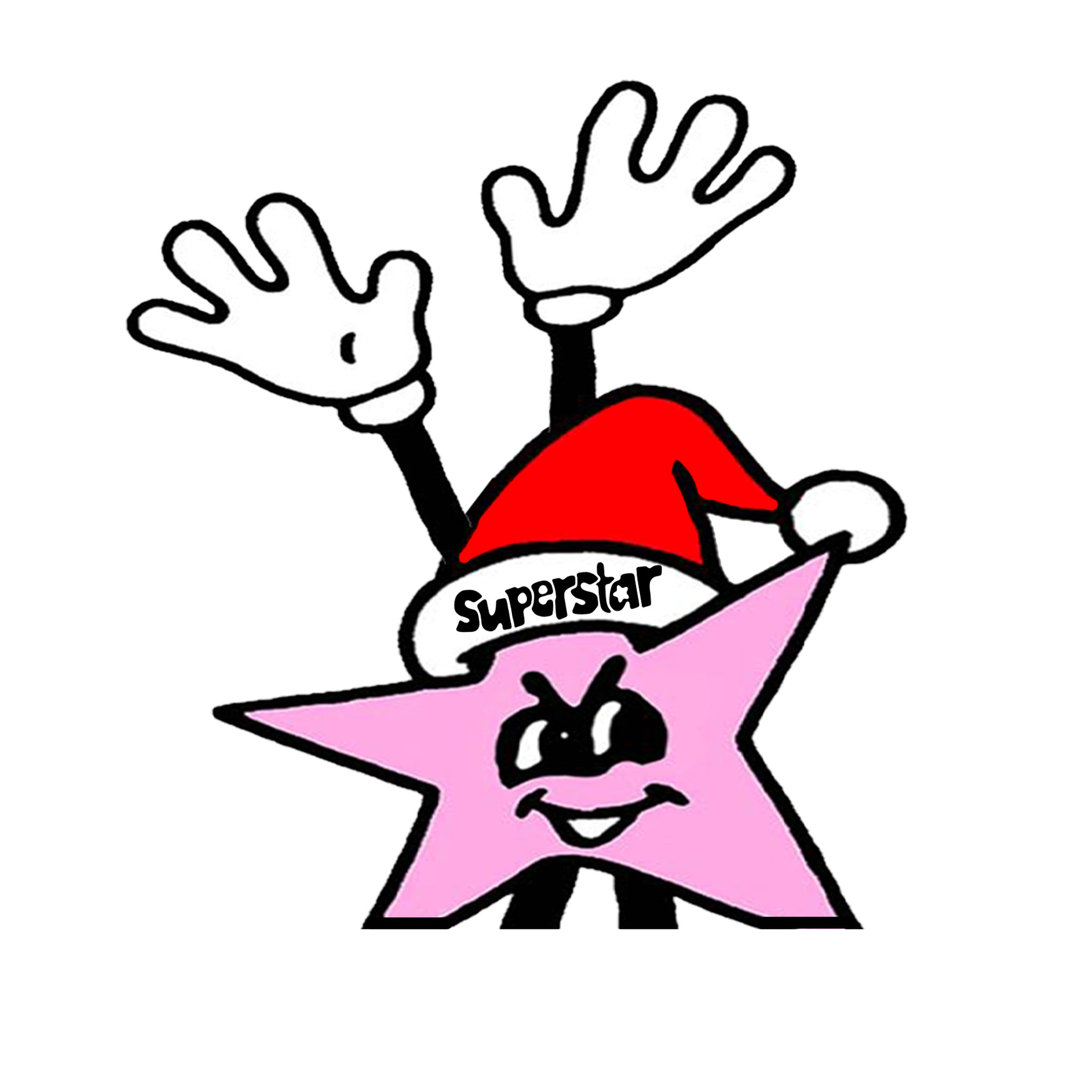 Superstar Guy Christmas Peeker Sticker